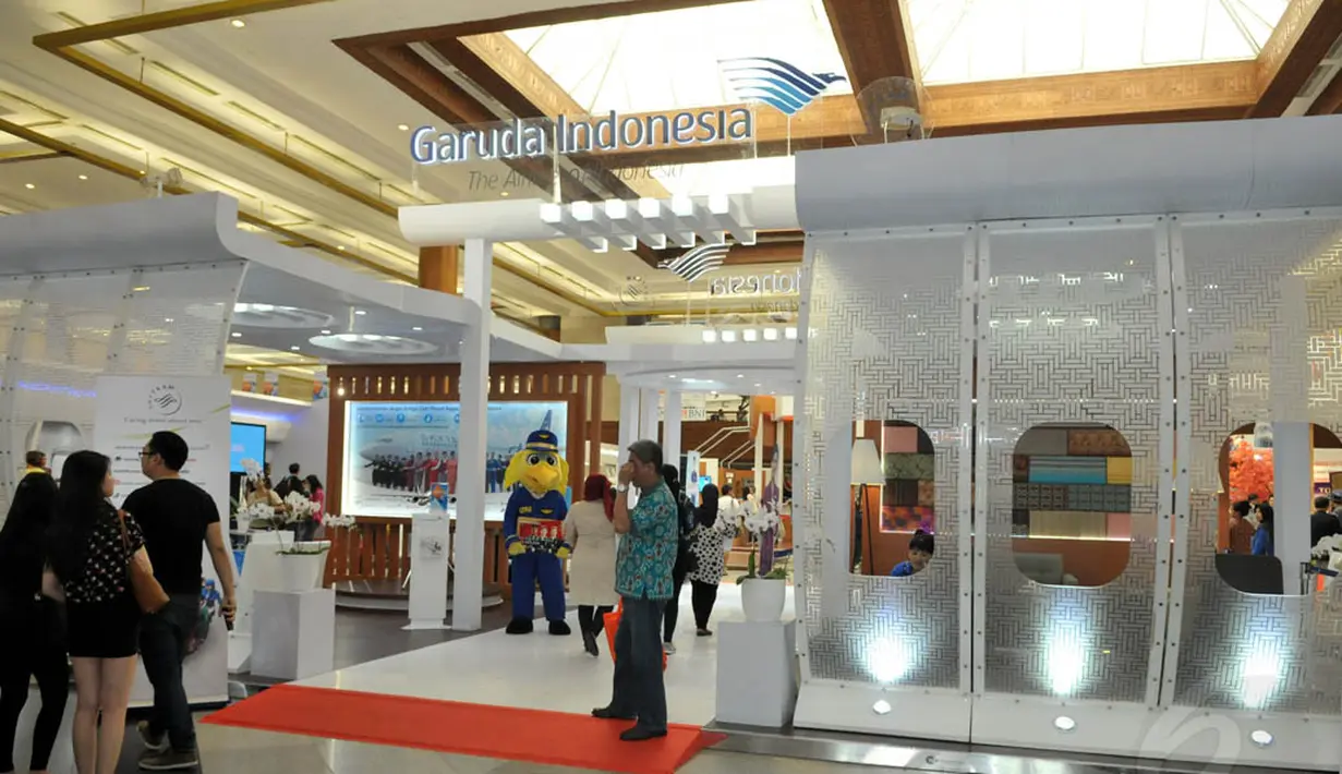 PT Garuda Indonesia (Persero) menggelar pameran Garuda Travel Fair (GATF) 2014 yang digelar pada 12-14 September di JCC. (Liputan6.com/Panji Diksana)
