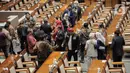 Suasana Rapat Paripurna ke-15 masa persidangan III tahun 2022-2023 dalam penyampaian laporan hasil uji kelayakan dan kepatutan Calon Anggota KPI periode 2022-2025 di Kompleks Parlemen, Senayan, Jakarta, Selasa (7/2/2023). Rapat Paripurna tersebut mengesahkan calon Anggota Komisi Penyiaran Indonesia (KPI) Periode 2022-2025. (Liputan6.com/Faizal Fanani)