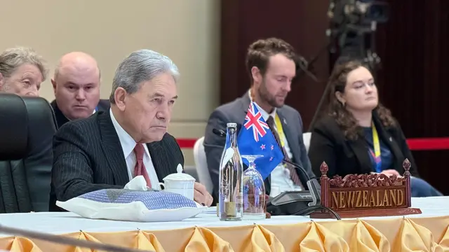 Pertemuan ASEAN – New Zealand Post Ministerial Meeting di Vientiane, Laos (26/7/2024). (Dok. Kemlu RI)