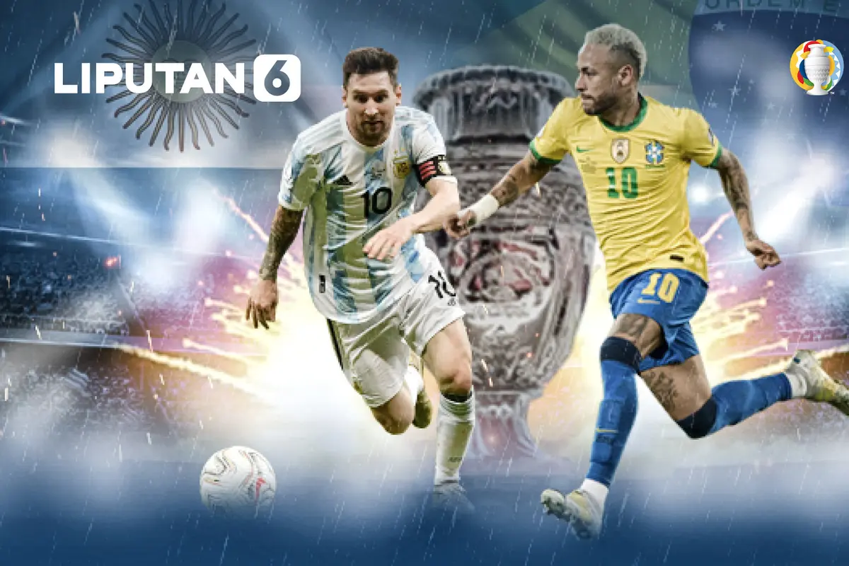 Banner Infografis Final Copa America 2021 Argentina vs Brasil