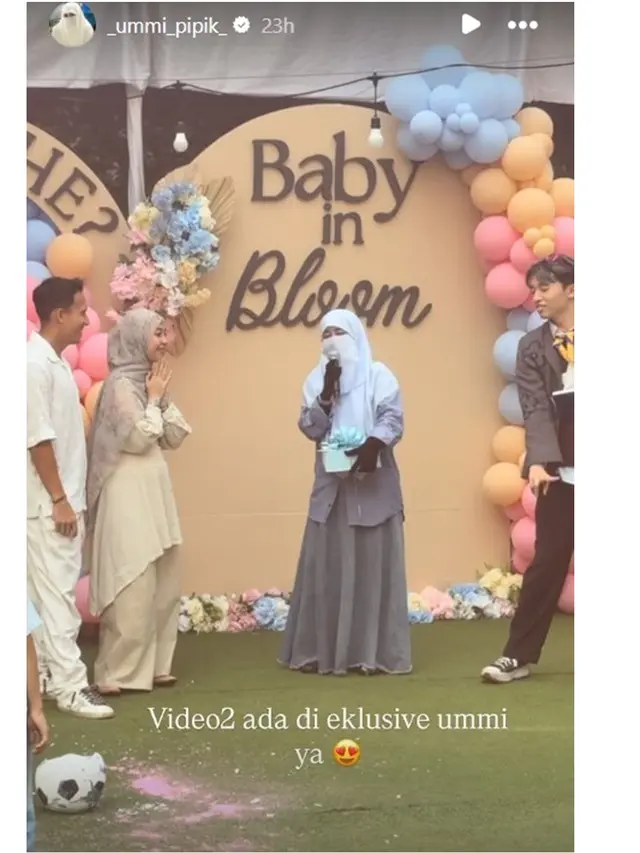 7 Potret Meriah Gender Reveal Adiba Khanza di Taman, Sambut Jenis Kelamin Anak