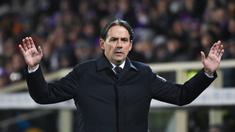 Inter Milan babak belur dihajar Fiorentina pada laga tunda pekan ke-14 Liga Italia 2024-2025, Jumat (7/2/2025) dini hari WIB. Bermain di Stadion Artemio Franchi, skuad asuhan Simone Inzaghi tumbang tiga gol tanpa balas dari tim tuan rumah. (AFP/Alberto Pizzoli)