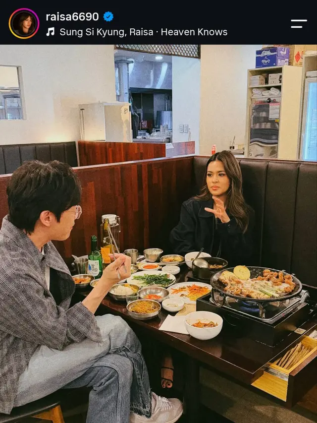Sung Si Kyung dan Raisa. (Instagram/ raisa6690)