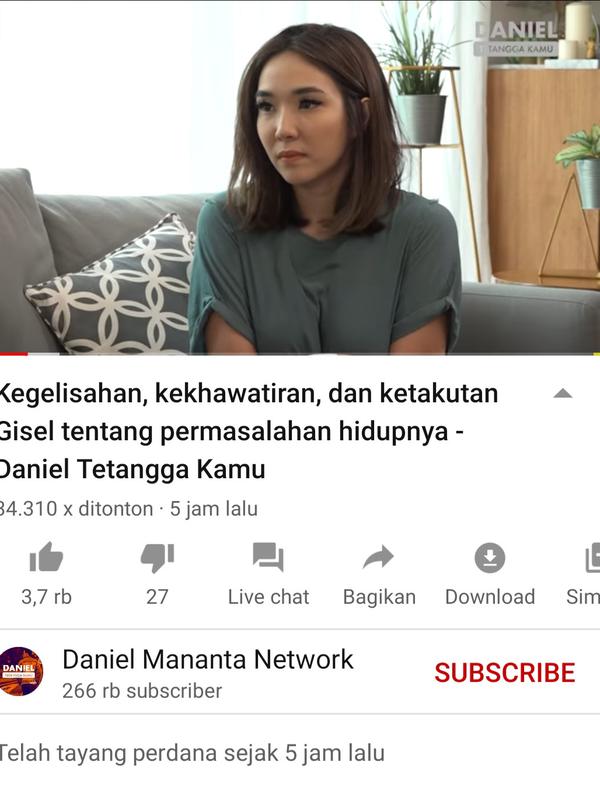Unggahan Daniel Mananta. (Foto: YouTube Daniel Mananta Network)
