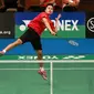 Tunggal putra Indonesia Anthony Sinisuka Ginting lolos ke babak kedua Indonesian Masters 2015 di Malang, Jawa Timur, Rabu (2/12/2015). (Liputan6.com/Humas PP PBSI)