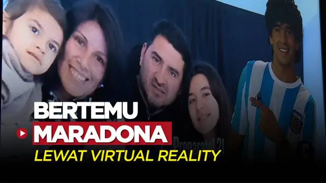 VIDEO: Warga Argentina Dapat Kesempatan Bertemu Diego Maradona Lewat Virtual Reality