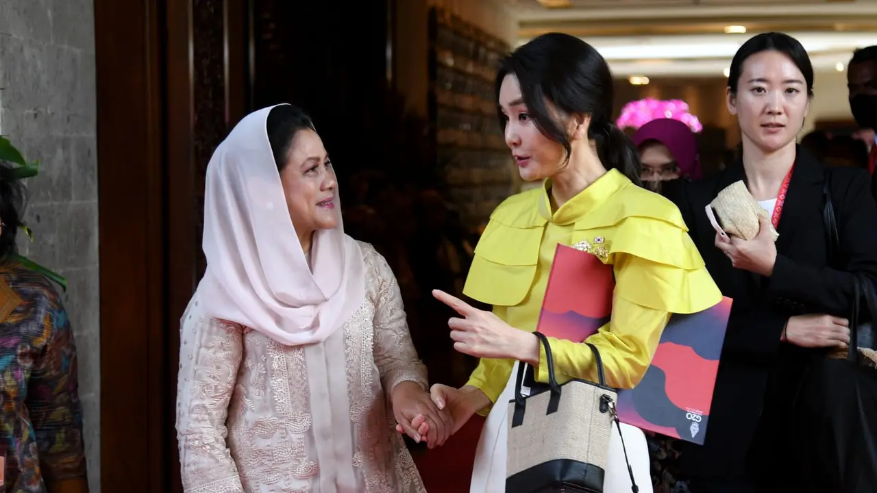 Iriana Jokowi dan Kim Keon Hee