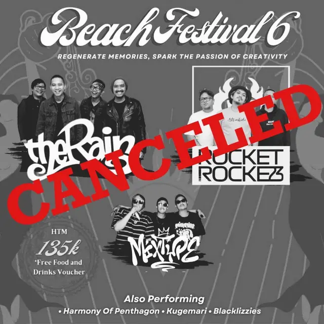 Pengumuman Pembatalan Bali Beach Festival VI yang seharusnya digelar pada 29 Oktober 2022