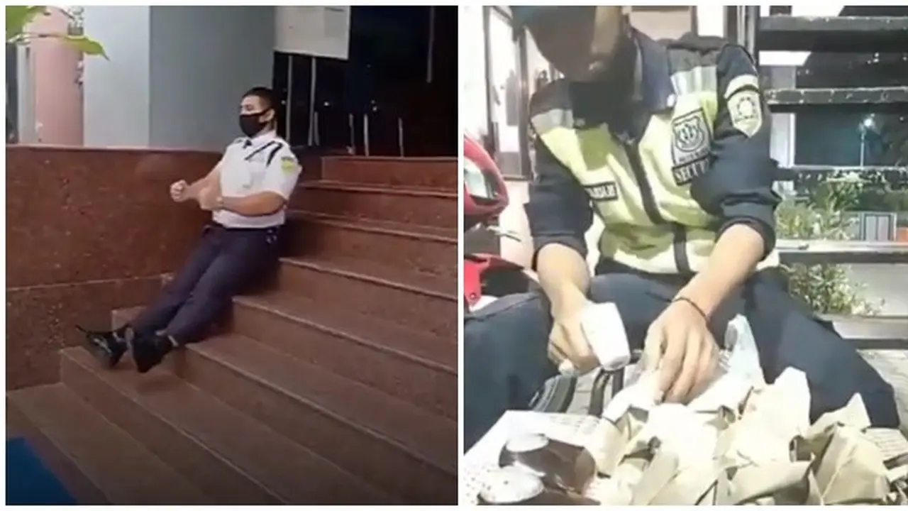 6 Potret Aksi Kocak Satpam saat Bertugas Ini Bikin Ketawa