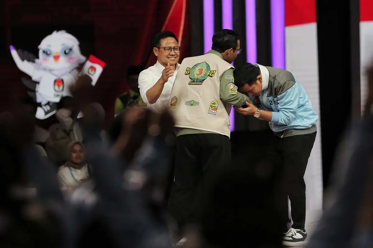 Momen Akhir Pelaksanaan Debat Keempat Capres-Cawapres Pemilu 2024