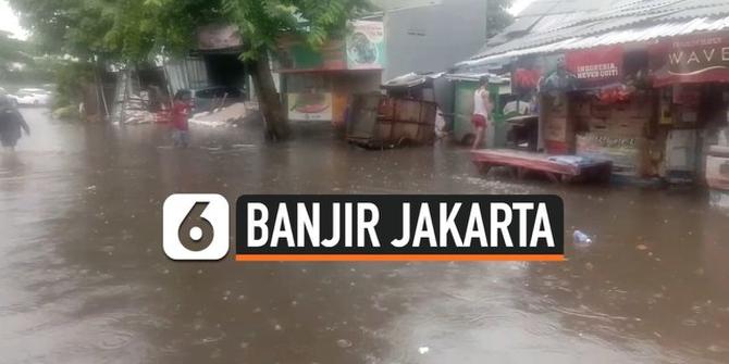 VIDEO: Banjir Menggenangi Jalan dan Perumahan di Kebon Jeruk