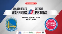 Jadwal NBA, Golden States Warriors Vs Detroit Pistons. (Bola.com/Dody Iryawan)