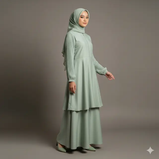Model Gamis Warna Pastel Modern untuk Remaja. Gemini