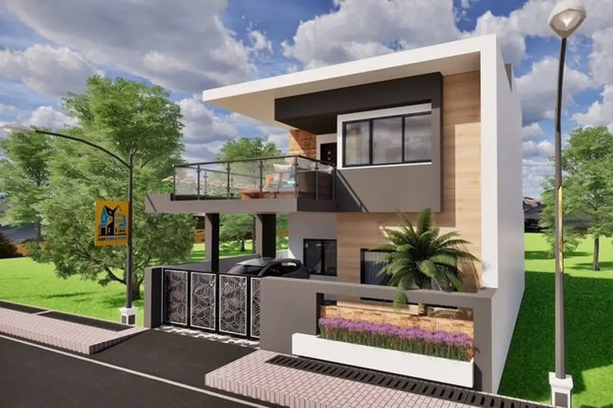 Rumah Minimalis 2 Lantai 6x12 Bentuk Kubus