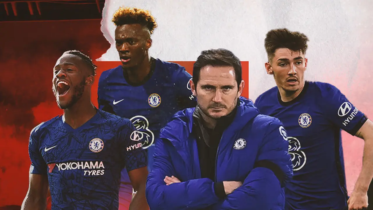 Frank Lampard, Michy Batshuayi, Tammy Abraham dan Billy Gilmour