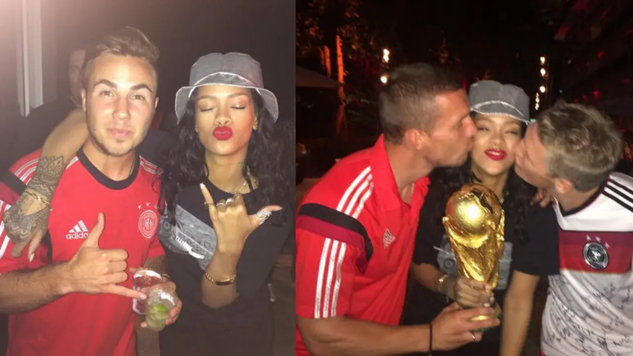 Rihanna Meriahkan Pesta Kemenangan Tim Jerman