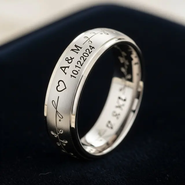 Model Cincin Nikah Emas Putih (Image by Gemini AI)