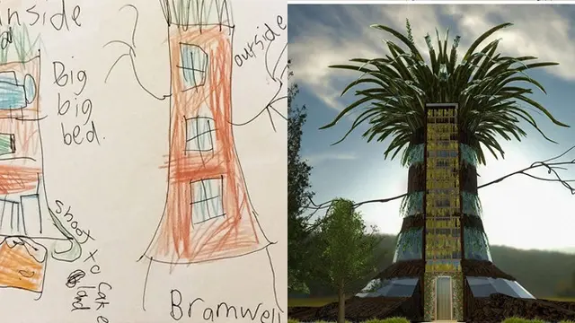 6 Potret Desain Rumah Terinspirasi dari Gambar Anak-anak, Bikin Takjub