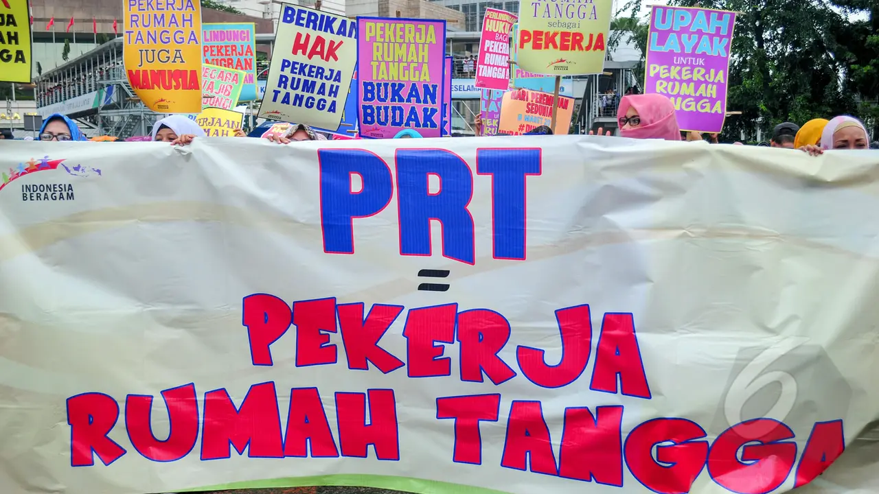 Hari Perempuan Internasional, Ratusan PRT Demo di Bundaran HI