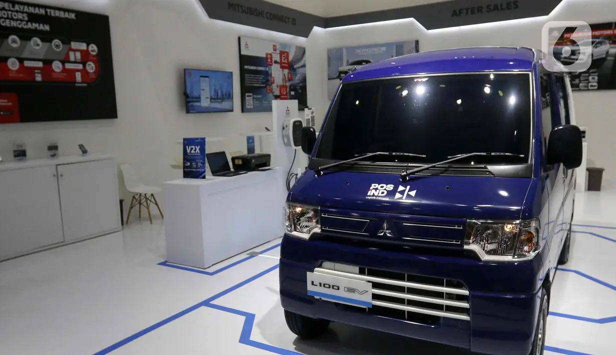 Indonesia menjadi negara pertama di luar Jepang yang memproduksi L100 EV. Untuk diketahui Mitsubishi L100 EV telah diproduksi di pabrik Mitsubishi Motors Krama Yudha Indonesia (MMKI) di Cikarang, Bekasi, Jawa Barat mulai Desember 2023. (Liputan6.com/Herman Zakharia)
