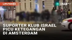 Aksi kekerasan pecah di jalanan Kota Amsterdam pasca laga Liga Europa antara Ajax kontra Maccabi Tel-Aviv (8/11/2024). Sejumlah suporter klub asal Israel itu menjadi sasaran amuk massa saat meninggalkan stadion karena aksi provokatif. Mereka berpapas...