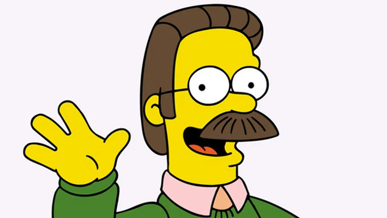 Band Metal dengan Tema Ned Flanders dari The Simpsons (stok)