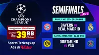 UEFA Champions League semifinal leg 1 2023/24. (Sumber: Dok. Vidio.com)