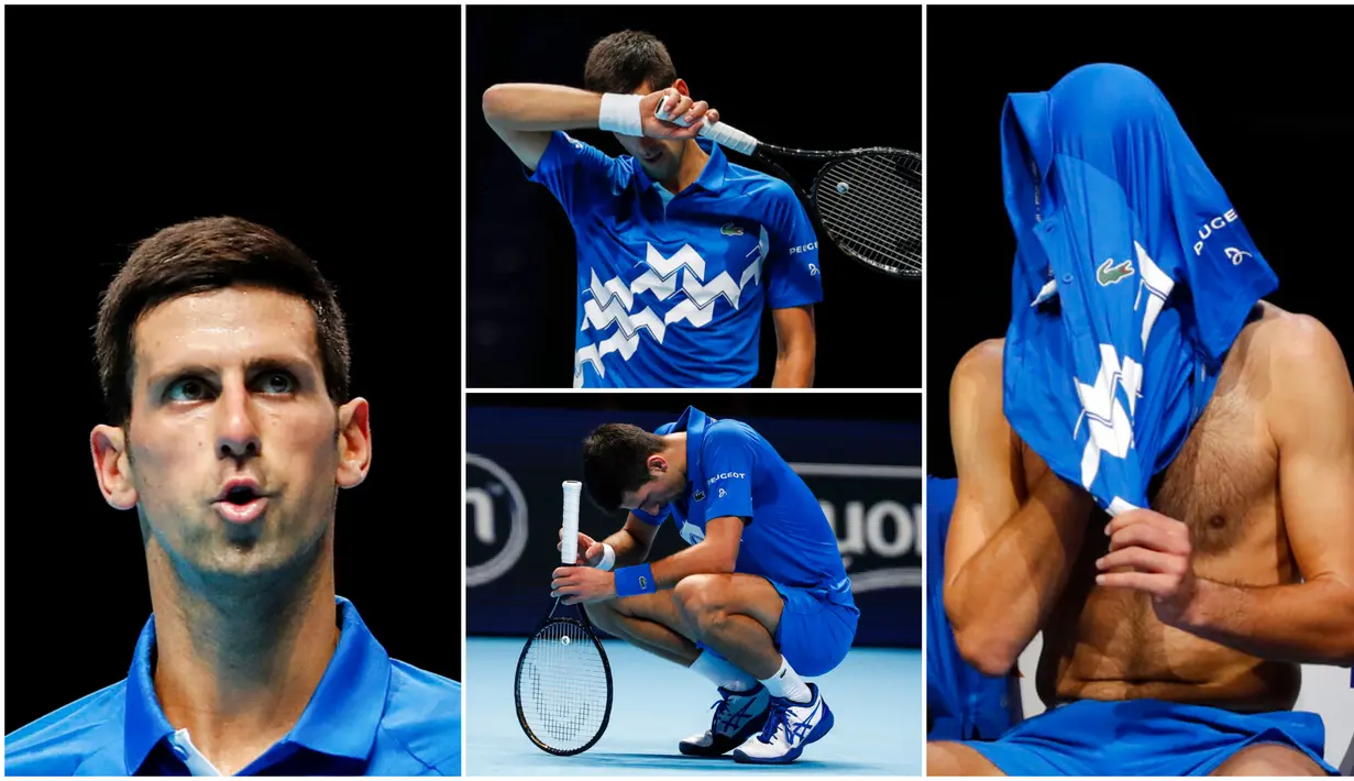 Petenis nomor satu dunia, Novak Djokovic, harus mengakui keunggulan petenis Rusia, Daniil Medvedev, usai disingkirkan pada aja ATP Finals di London. Novak Djokovic menyerah dengan skor 6-3, 6-3.