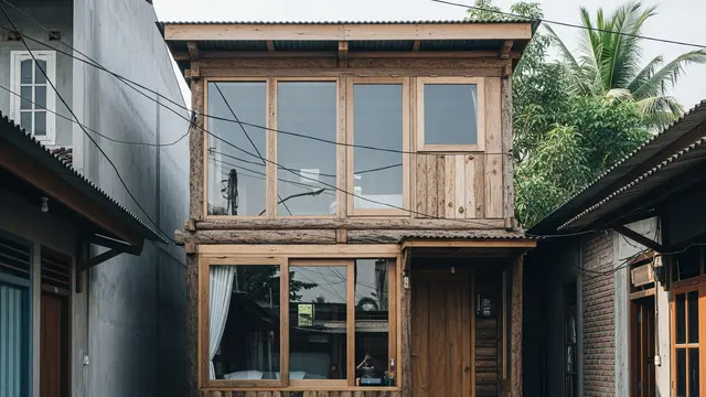 Rumah Rustic Gaya Kabin (Cabin)