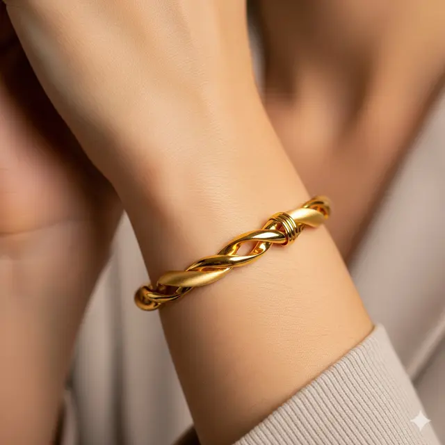 Bangle dengan Finishing Ulir/Satin