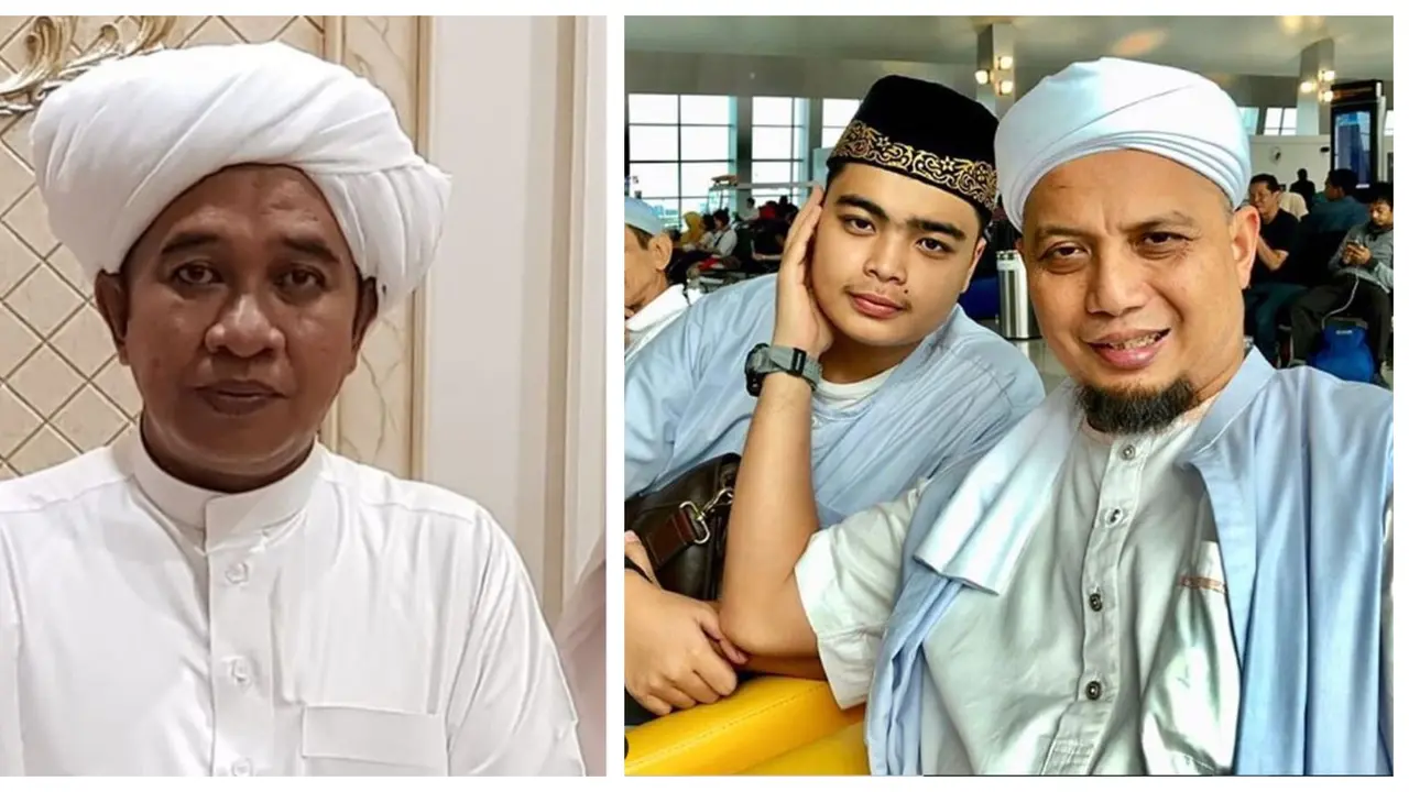 Guru Zuhdi - Mendiang Ustaz Arifin Ilham dan putranya (Foto: Instagram/@ameer_azzikra @maulid.sekumpul)
