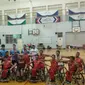 Timnas Basket Kursi Roda Indonesia takluk 9-60 dari timnas Thailand pada laga uji coba di lapangan basket British School Jakarta (BSJ), Bintaro, Jakarta, pada Senin (25/6/2018). (Bola.com/Budi Prasetyo Harsono)