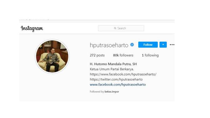 Cek fakta akun Twitter Tommy Soeharto