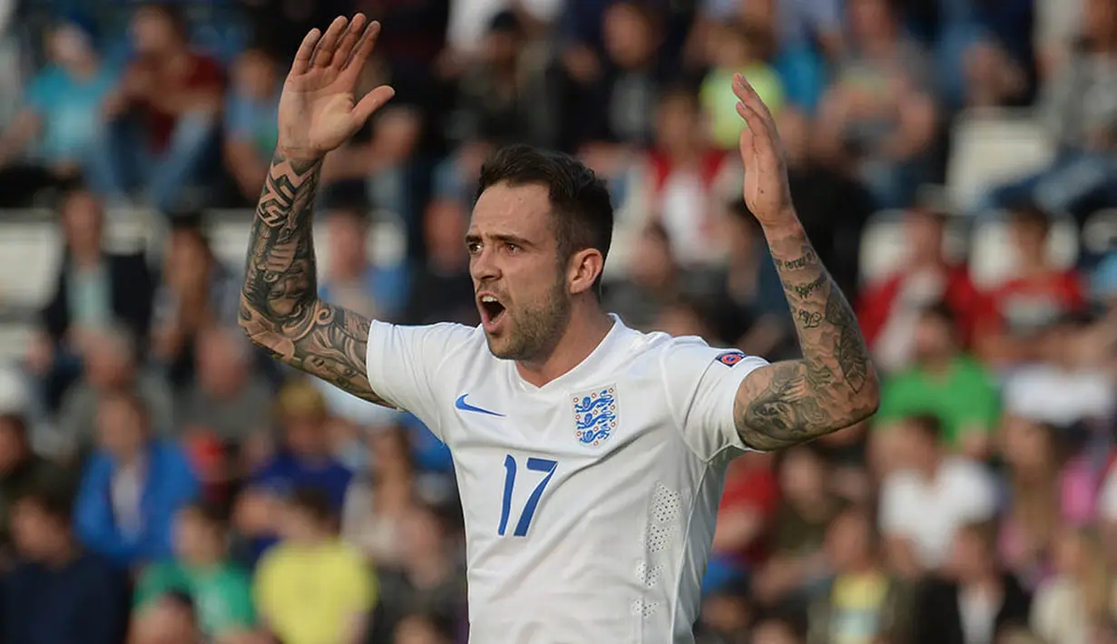 7. Danny Ings (Liverpool), hanya mencetak dua gol dari lima pertandingan tentu bukan prestasi yang baik. Namun bukan tidak mungkin Hodgson memberikannya kesempatan untuk melatih mental salah satu talenta masa depan Inggris ini. (AFP/Michal Cizek) 