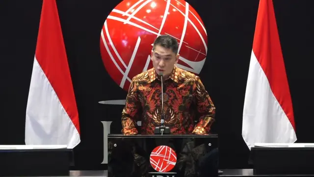 Direktur Utama PT Bach Multi Global Tbk Budi Kurniawan dalam konferensi pers IPO BACH di BEI, Rabu (8/7/2026). (Liputan6.com/Tira)