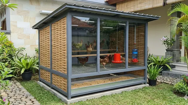 Inspirasi Desain Kandang Ayam Tertutup Tapi Tetap Sirkulasi Udara Maksimal.