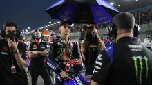 Fabio Quartararo. Pembalap Prancis berusia 22 tahun yang memperkuat tim Monster Energy Yamaha ini merupakan juara dunia MotoGP Musim 2021 lalu. Pada seri pertama MotoGP 2022 di Qatar ia yang start dari posisi ke-11 ini hanya finis di posisi ke-9 akibat kendala tekanan ban depan. (AFP/Karim Jaafar)