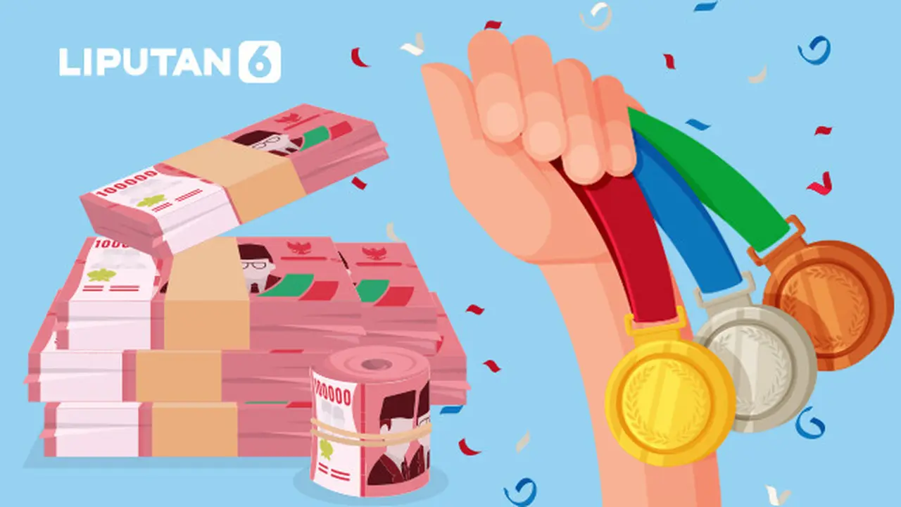 Banner Infografis Bonus Melimpah Atlet hingga Pelatih Sea Games 2025.