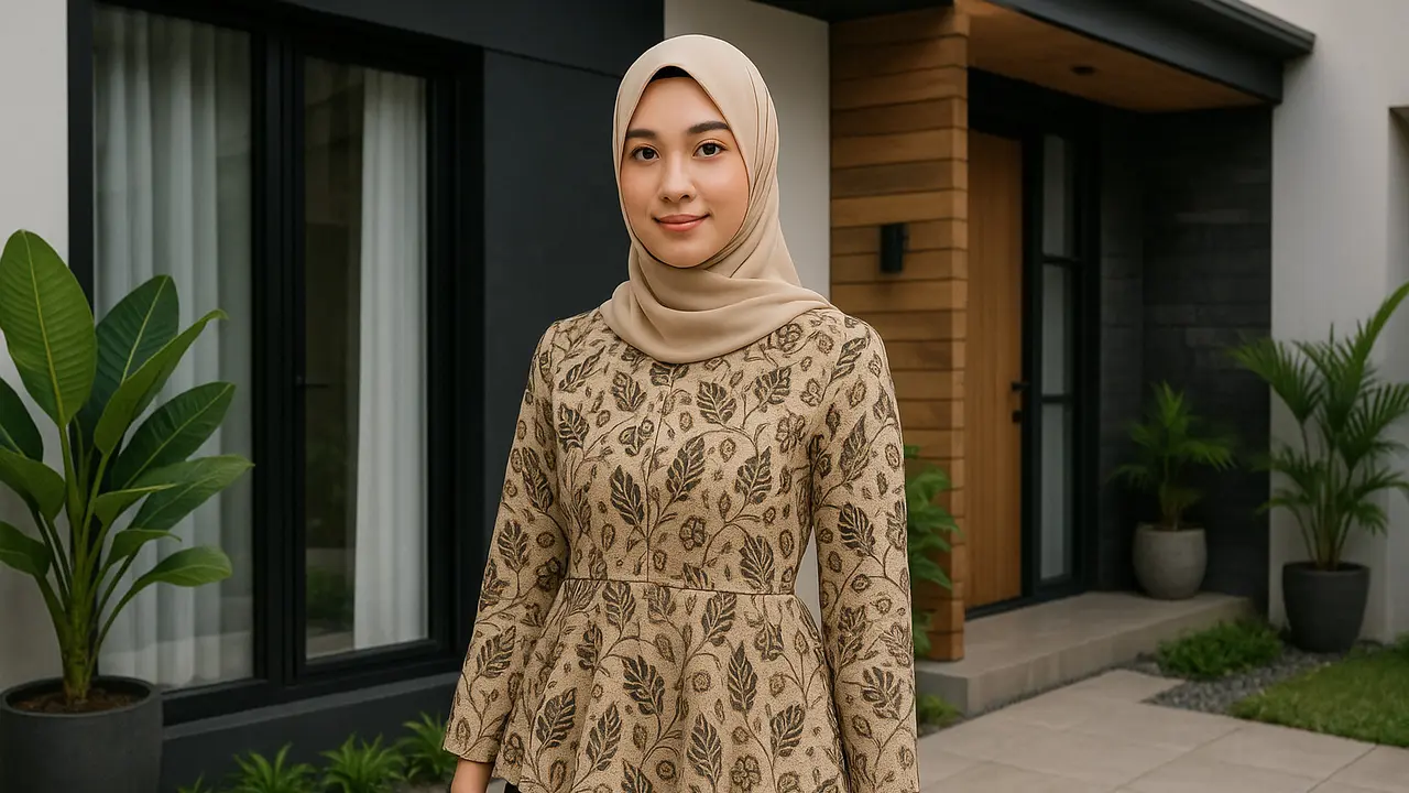 9 Model Atasan Batik Peplum, Bikin Tampilan Jadi Fashionable dan Elegan (sumber:AI)