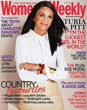 Turia Pitt sebagai model cover majalah Women's Weekly Australia | Foto: copyright hellogiggles.com
