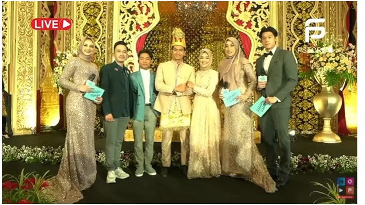 7 Potret Dekorasi Ngunduh Mantu Ria Ricis dan Teuku Ryan, Bernuansa Emas