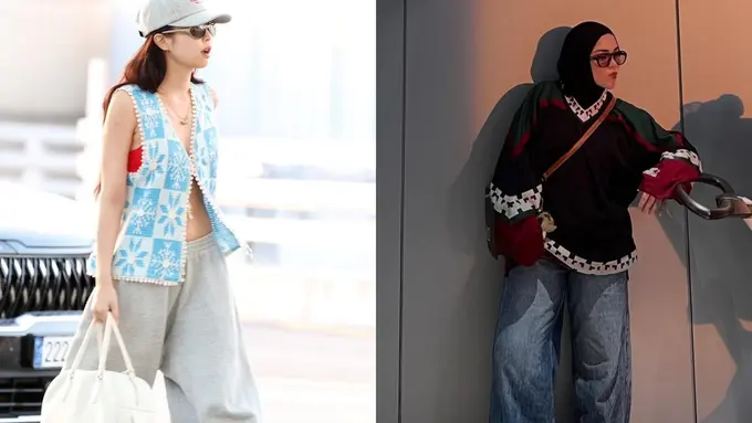 Beda Gaya SWAG Jennie BLACKPINK dan Sivia Azizah Pakai Sepatu Lima Jari yang Lagi Tren