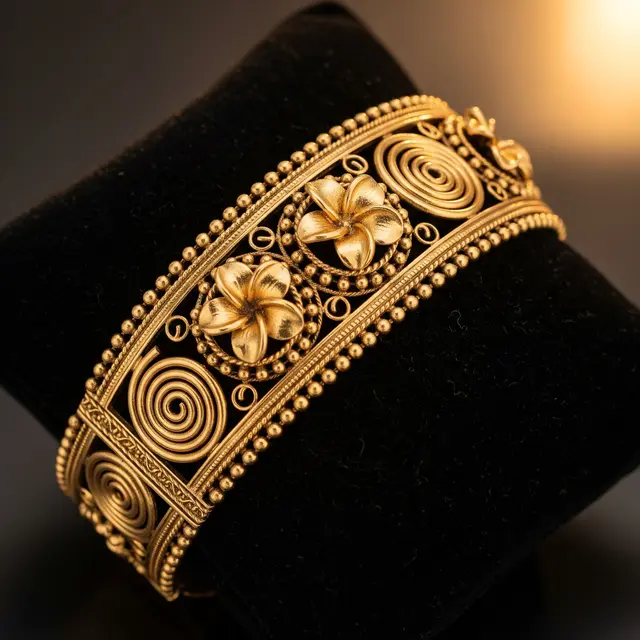 Gelang Ukir Emas Tua 8 Gram Klasik