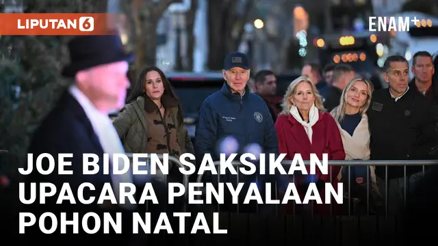 VIDEO: Joe Biden bersama Keluarga Menghadiri Upacaya Penyalaan Pohon Natal di Nantucket