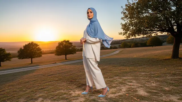 Inspirasi Warna Hijab yang Cocok untuk Baju Putih Tulang/Gemini AI