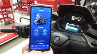 Yamaha XMax Connected bisa terhubung dengan aplikasi Y-Connect. (Septian/Liputan6.com)