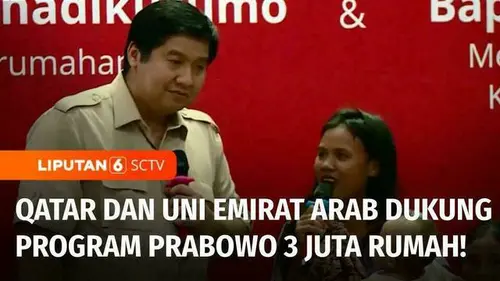 VIDEO: Prabowo Bangun 3 Juta Rumah per Tahun! Dukungan Negara Sahabat Mengalir