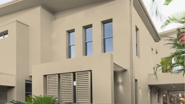 Rumah dengan Warna Cat Beige dan Krem yang Hangat