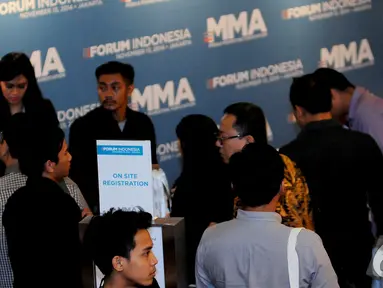 Mobile Marketing Association (MMA) menggelar MMA Forum Indonesia 2014, Kamis (13/11/2014) di Four Seasons Hotel, Jakarta (Liputan6.com/Faisal R Syam)