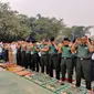 Salat Istisqa digelar di Pesantren Aulia Cendikia Talang Jambe Palembang di tengah kepungan kabut asap pekat (Liputan6.com / Nefri Inge)